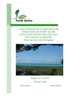 Caractérisation floristique de trois sites de forêt sèche sur le site de Gouaro-Déva en Nouvelle-Calédonie. T0 en vue d'un suivi écologique