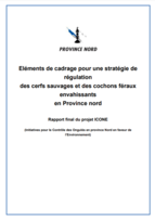 Éléments de cadrage pour une stratégie de régulation des cerfs en province Nord
