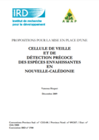 Propositions d'une Cellule de Veille et de Détection Précoce