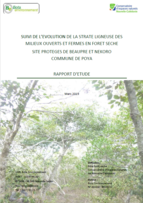 Suivi de l'évolution de la strate ligneuse des milieux ouverts et fermés en forêt sèche - sites de Beaupré et Nékoro